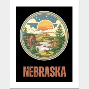 Nebraska State USA Posters and Art